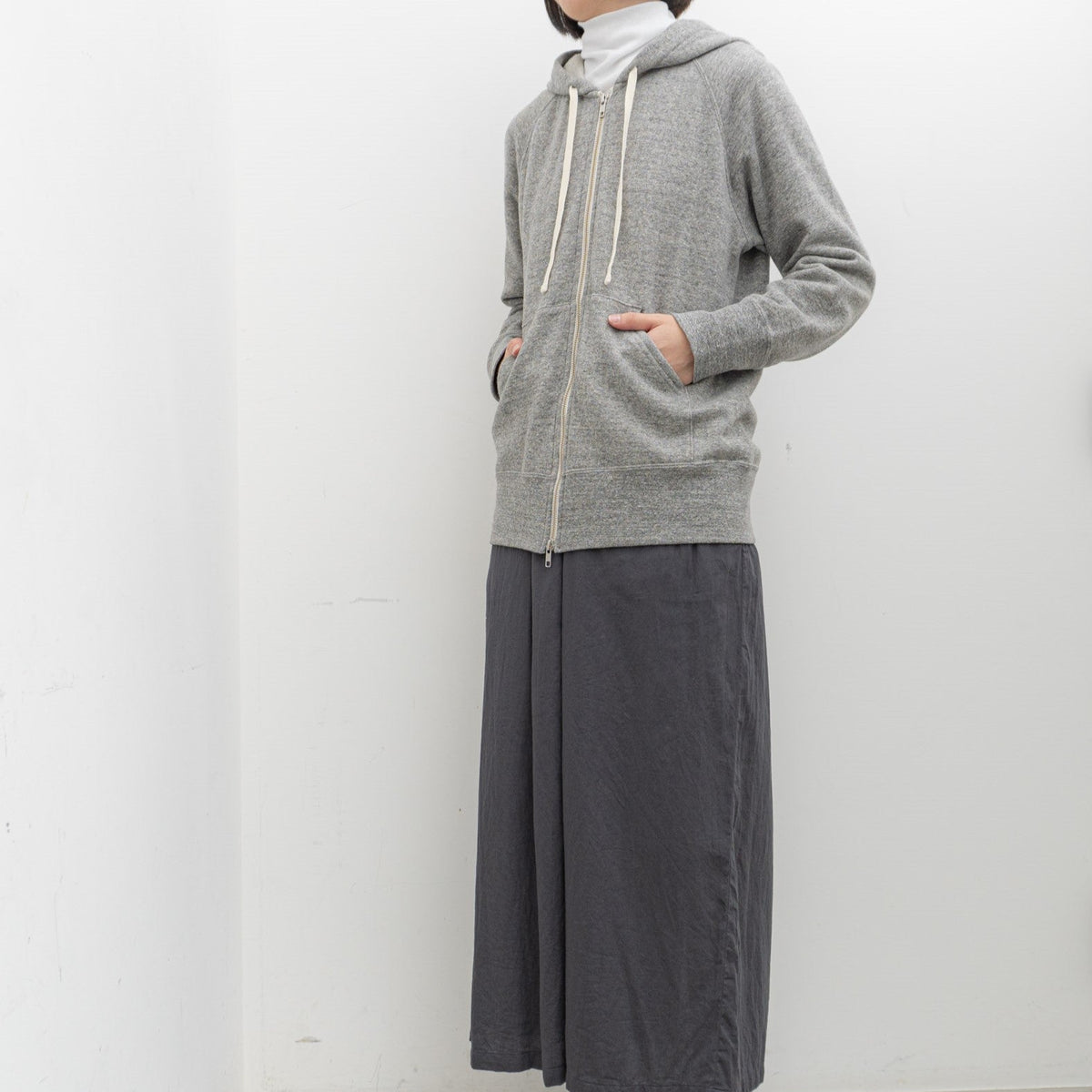 ANSPINNEN｜カシミヤ裏毛パーカーANS-WC0006  col.GREY