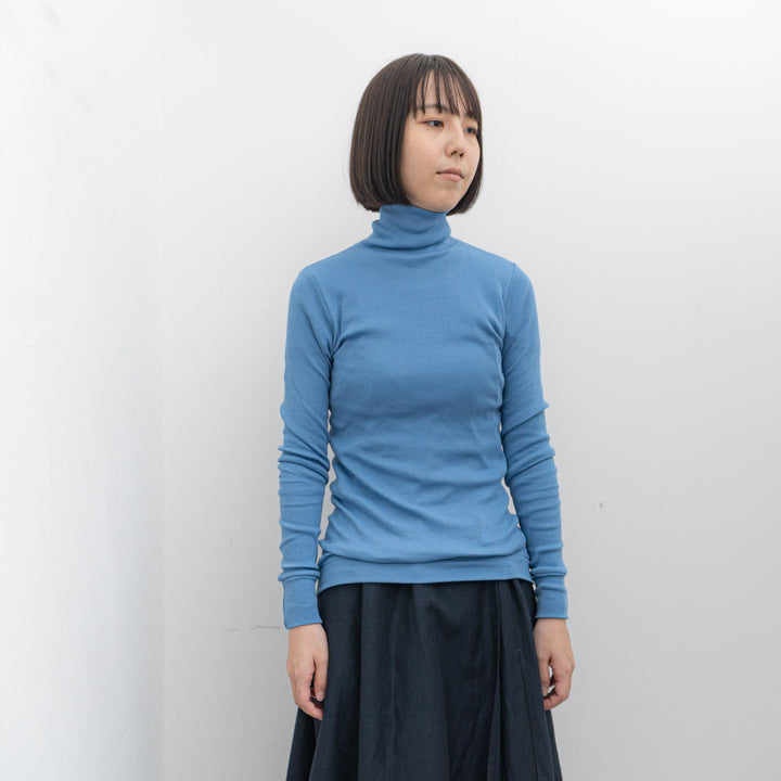 homspun /WOMEN　40/1丸胴テレコ タートルネックプルオーバー 242-6286