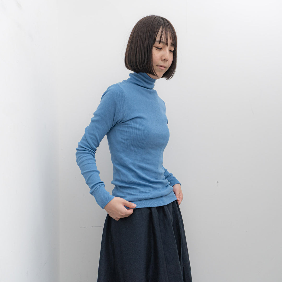 homspun /WOMEN　40/1丸胴テレコ タートルネックプルオーバー 242-6286