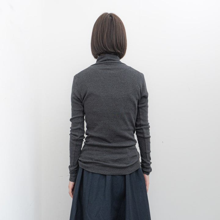 homspun /WOMEN　40/1丸胴テレコ タートルネックプルオーバー 242-6286