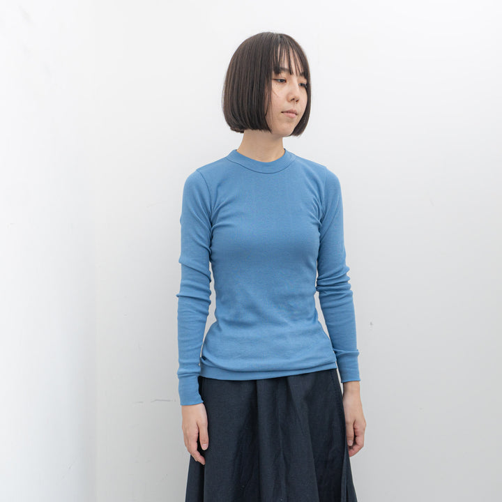 homspun /WOMEN　40/1丸胴テレコクルーネックプルオーバー 242-6014　