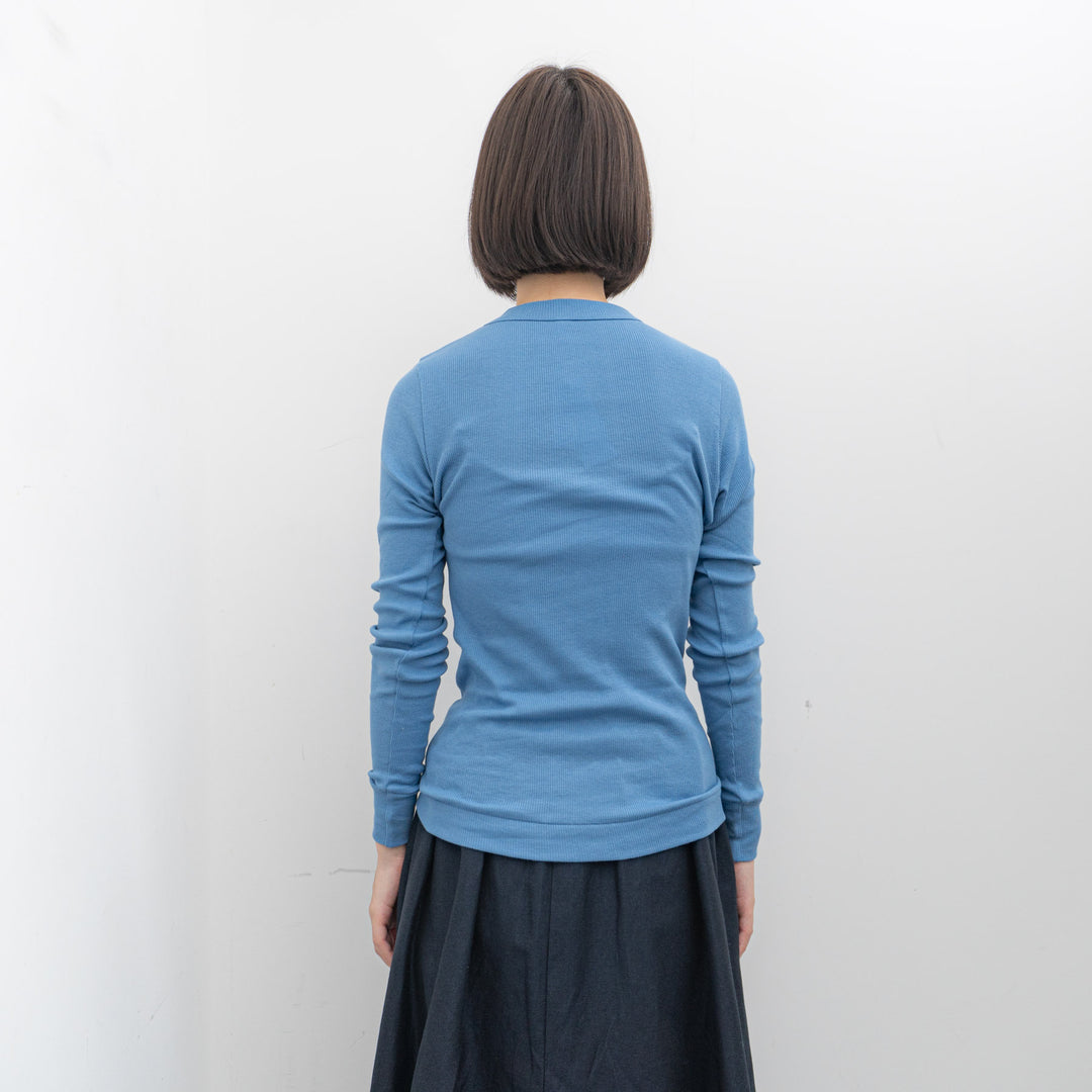 homspun /WOMEN　40/1丸胴テレコクルーネックプルオーバー 242-6014　