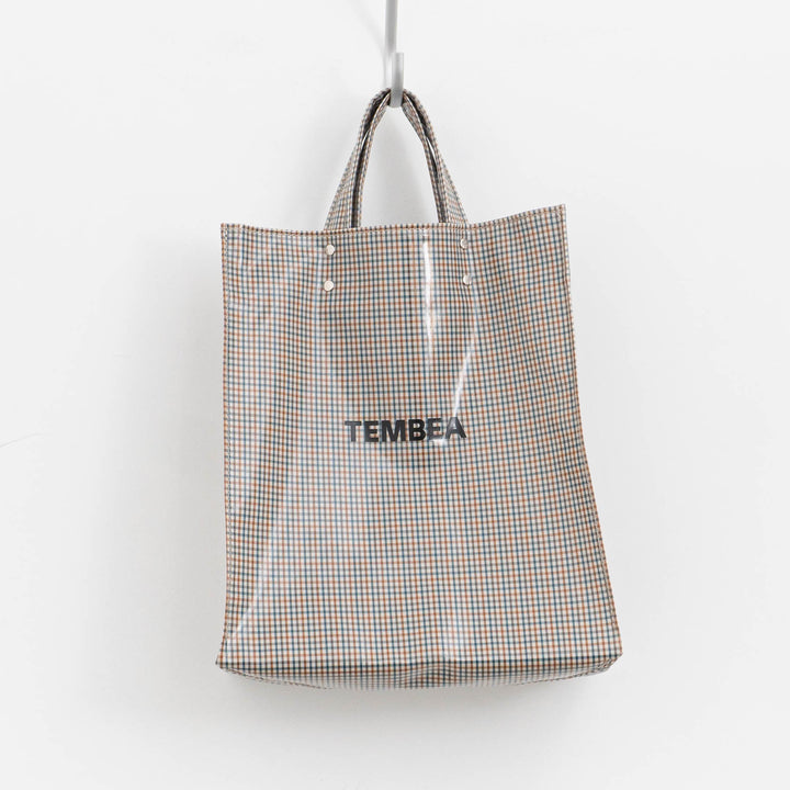 TEMBEA/　PAPER TOTE col.CHECK BEIGE/BLUE