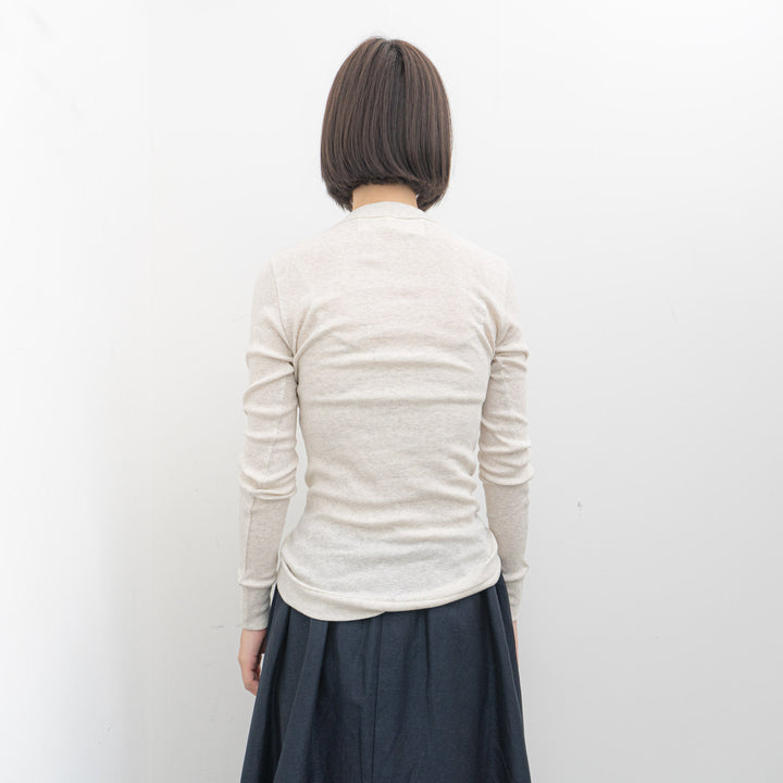 homspun /WOMEN　40/1丸胴テレコクルーネックプルオーバー 242-6014　