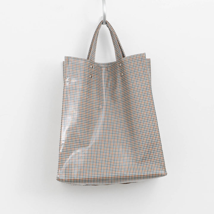 TEMBEA/　PAPER TOTE col.CHECK BEIGE/BLUE