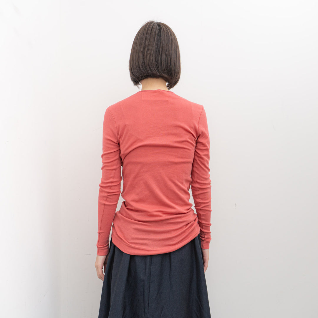 homspun /WOMEN　フライスクルーネックプルオーバー242-6668 col.pink