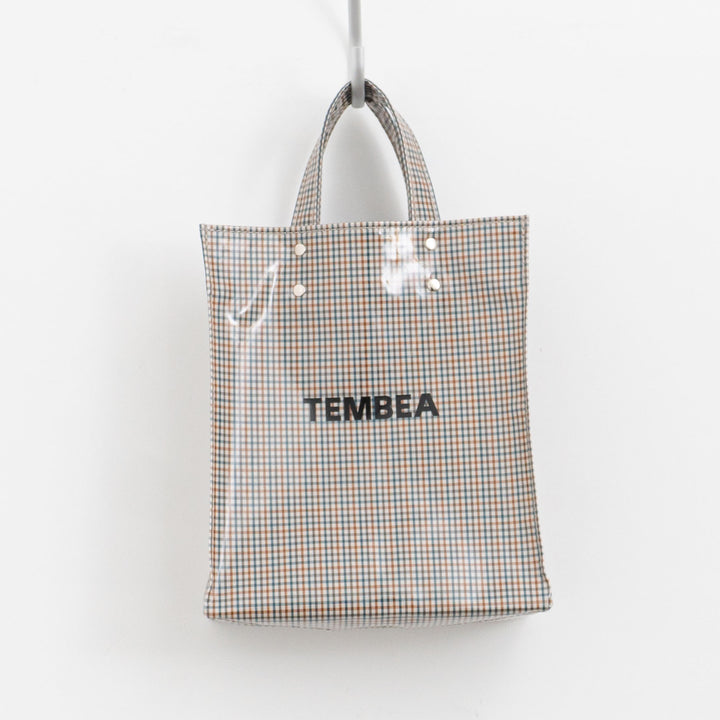 TEMBEA/　PAPER TOTE col.CHECK BEIGE/BLUE
