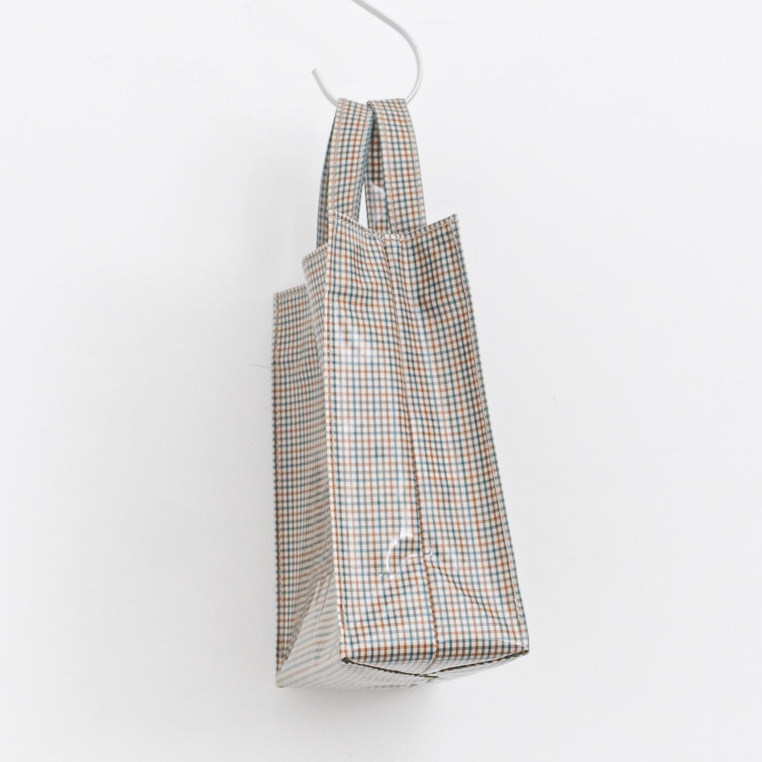 TEMBEA/　PAPER TOTE col.CHECK BEIGE/BLUE