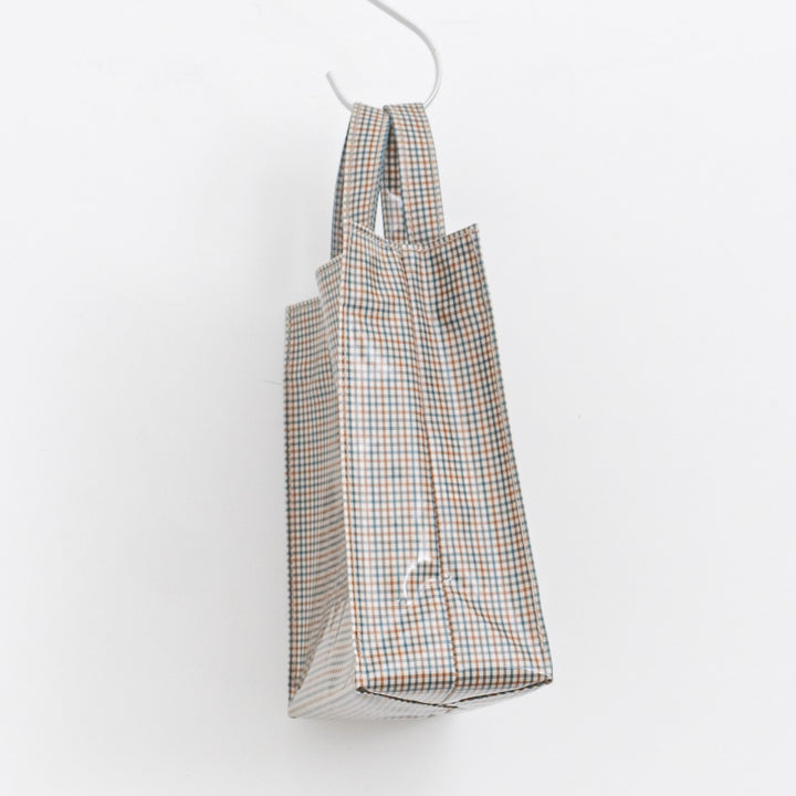 TEMBEA/　PAPER TOTE col.CHECK BEIGE/BLUE