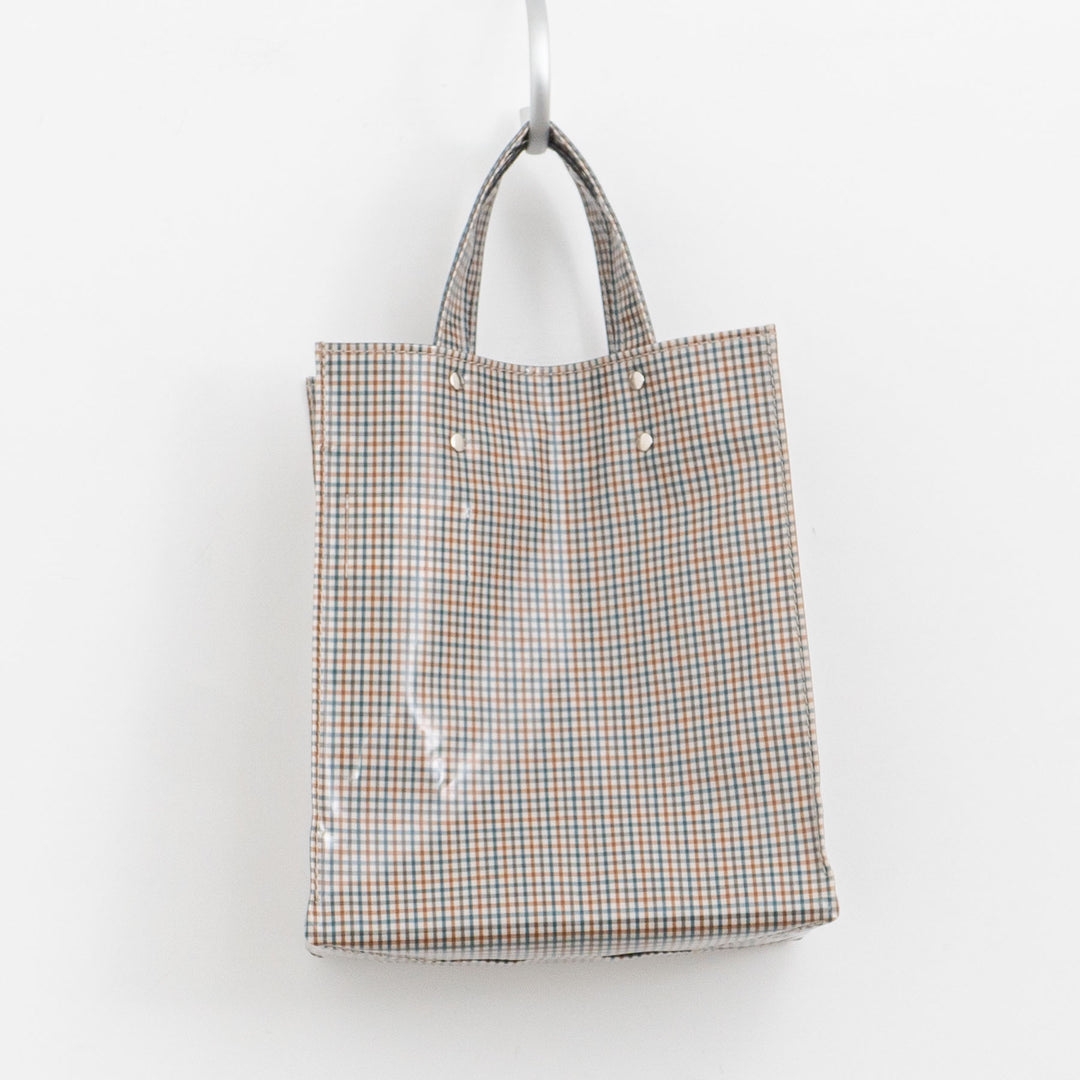 TEMBEA/　PAPER TOTE col.CHECK BEIGE/BLUE
