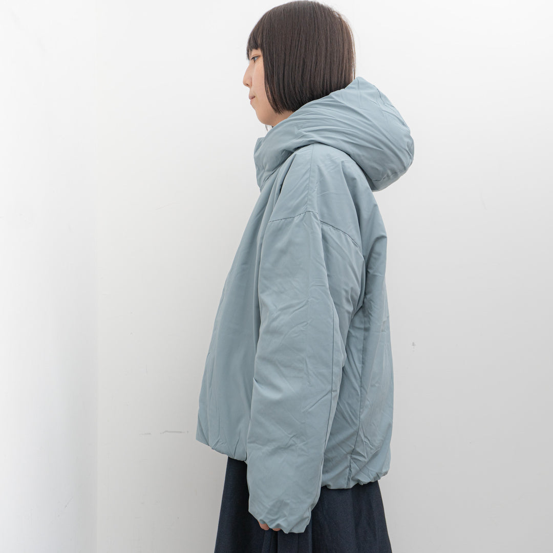 miffew/WOMEN　HIDDEN SNAP HOODED DOWN JACKET