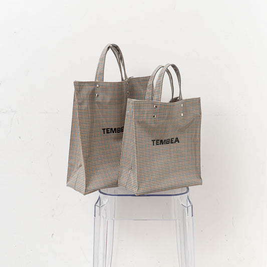 TEMBEA｜PAPER TOTE col.CHECK BEIGE/BLUE