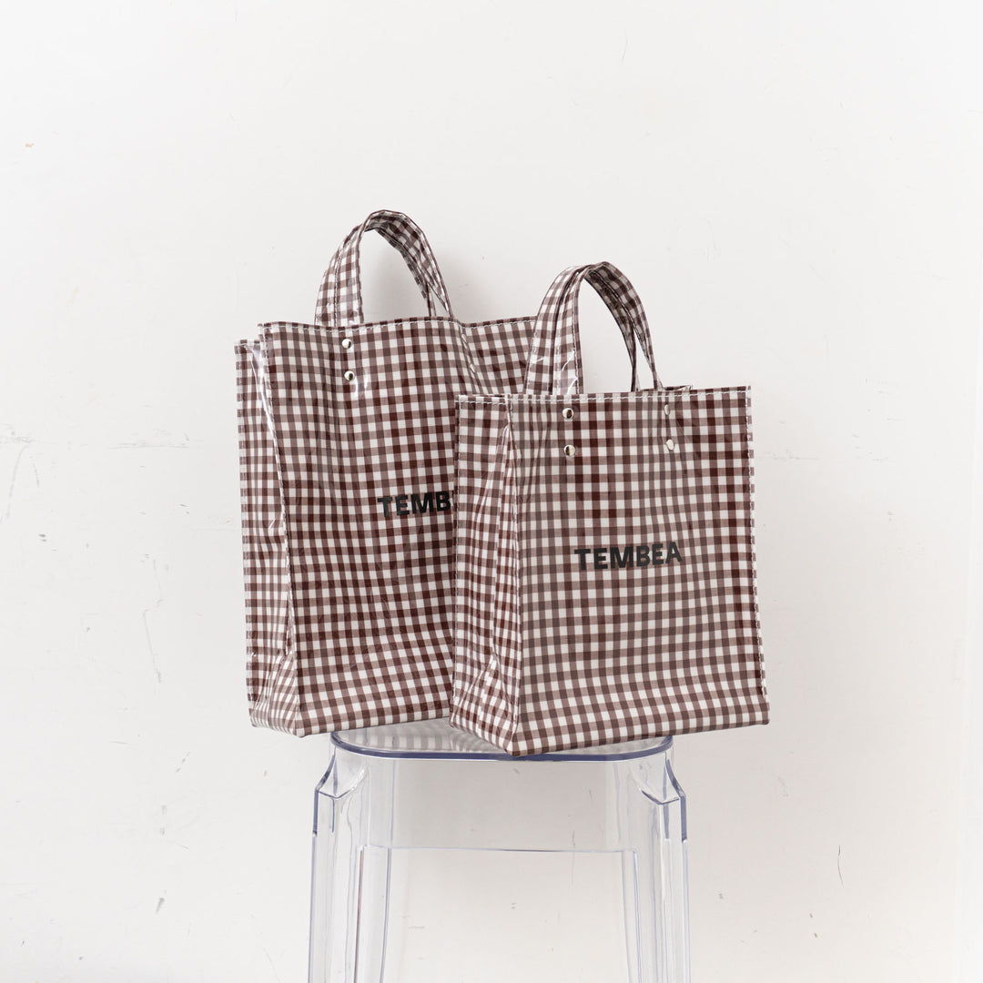 TEMBEA/　PAPER TOTE col.GINGHAM/BROWN
