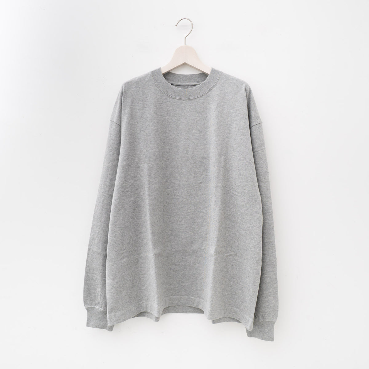 KAPTAIN SUNSHINE｜MEN　Suvin Supima Tube L/S Tee Heavy（FEATHER GREY）