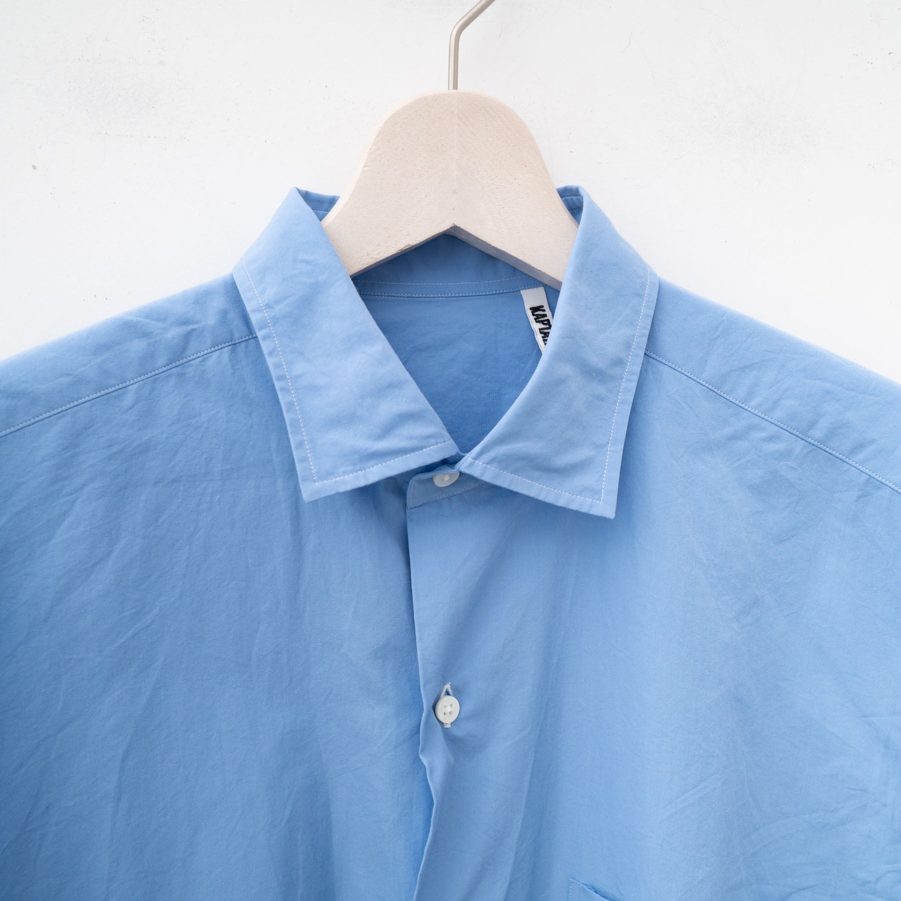 KAPTAIN SUNSHINE/MEN Cotton Semi Spread Collar Shirt – haus-netstore