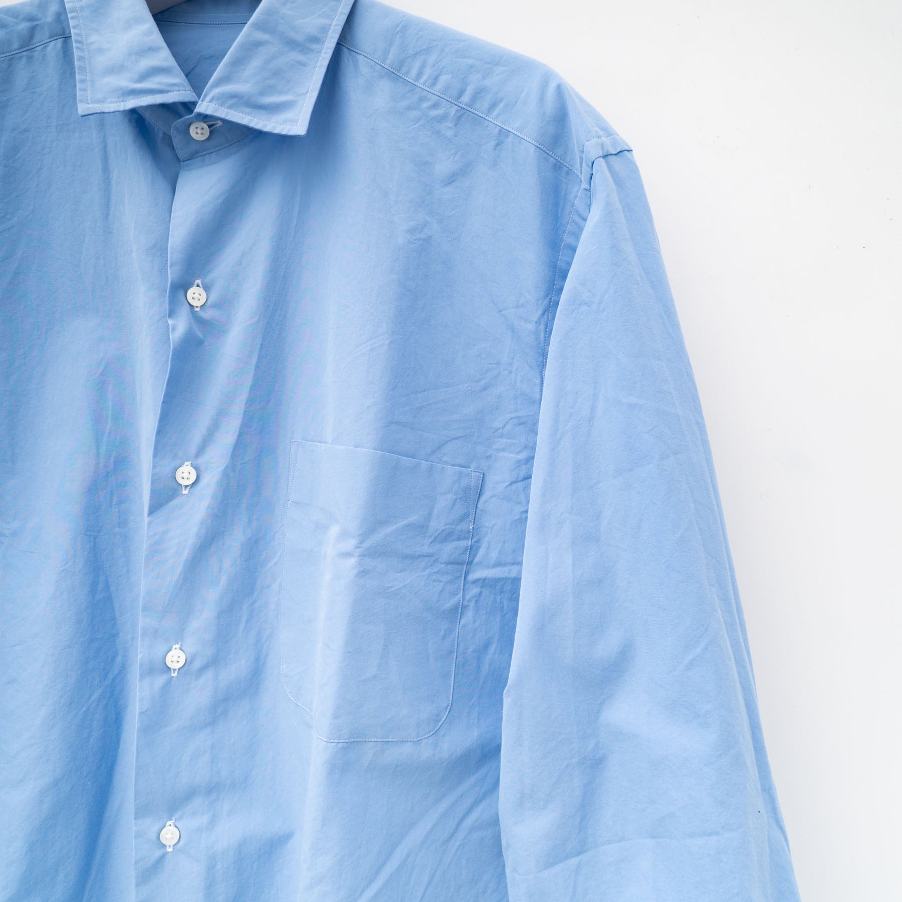 KAPTAIN SUNSHINE/MEN Cotton Semi Spread Collar Shirt – haus-netstore