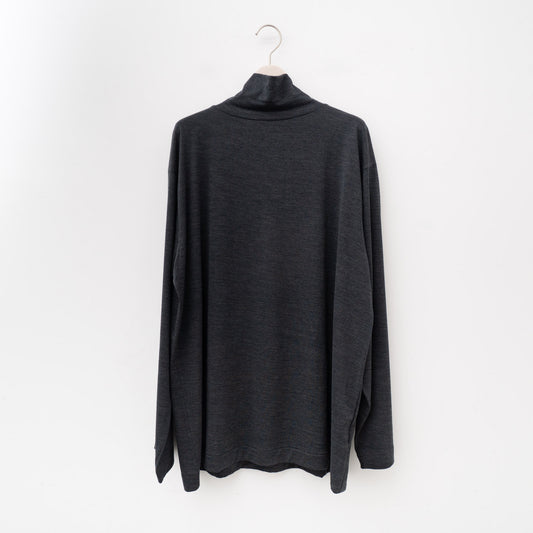 KAPTAIN SUNSHINE｜MEN　SUPER SOFT MERINO TENJIKU HIGHNECK L/S TEE（TOP CHARCOAL）