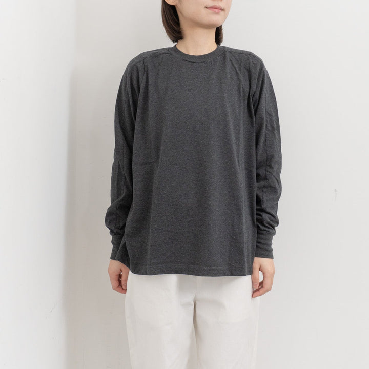 homspun /　30/1天竺 ロングスリーブ切り替えプルオーバー 長袖カットソー 261-6380　261-6380CH