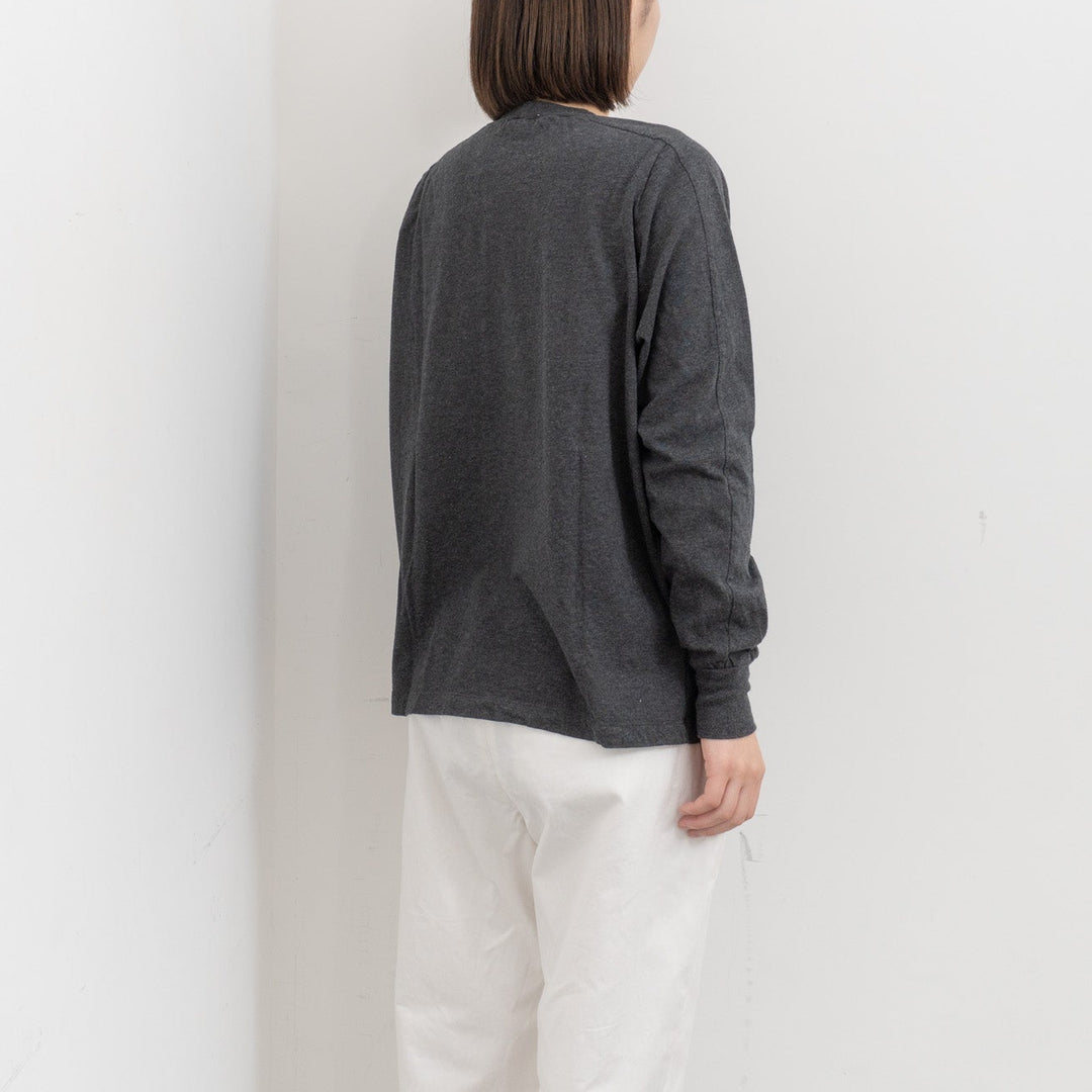 homspun /　30/1天竺 ロングスリーブ切り替えプルオーバー 長袖カットソー 261-6380　261-6380CH