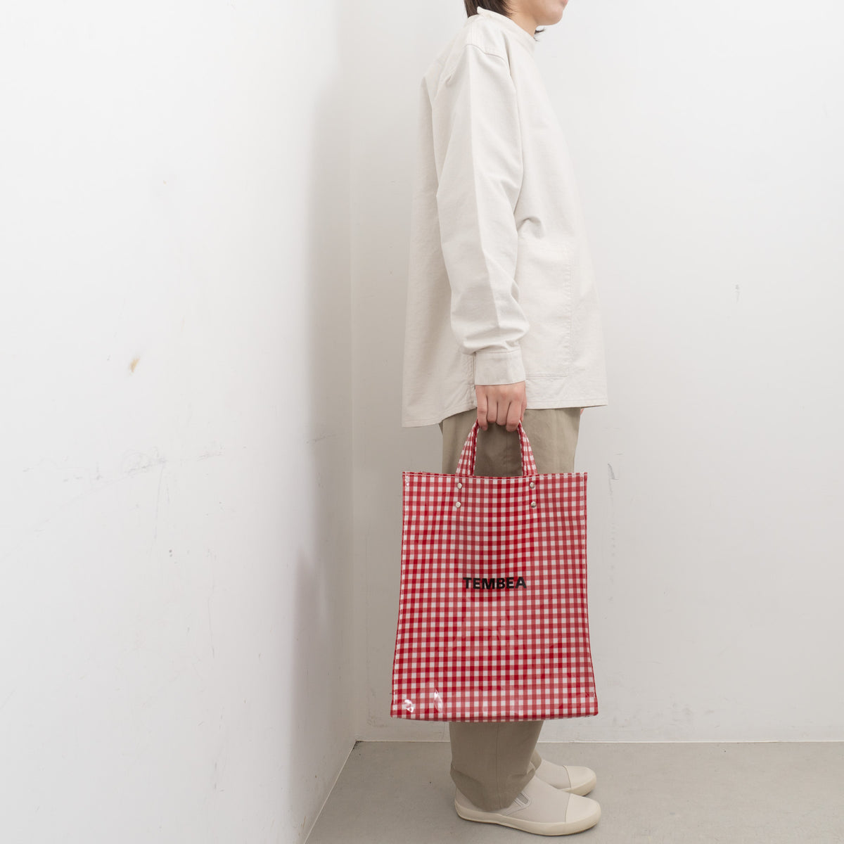 TEMBEA｜PAPER TOTE col.GINGHAM/RED