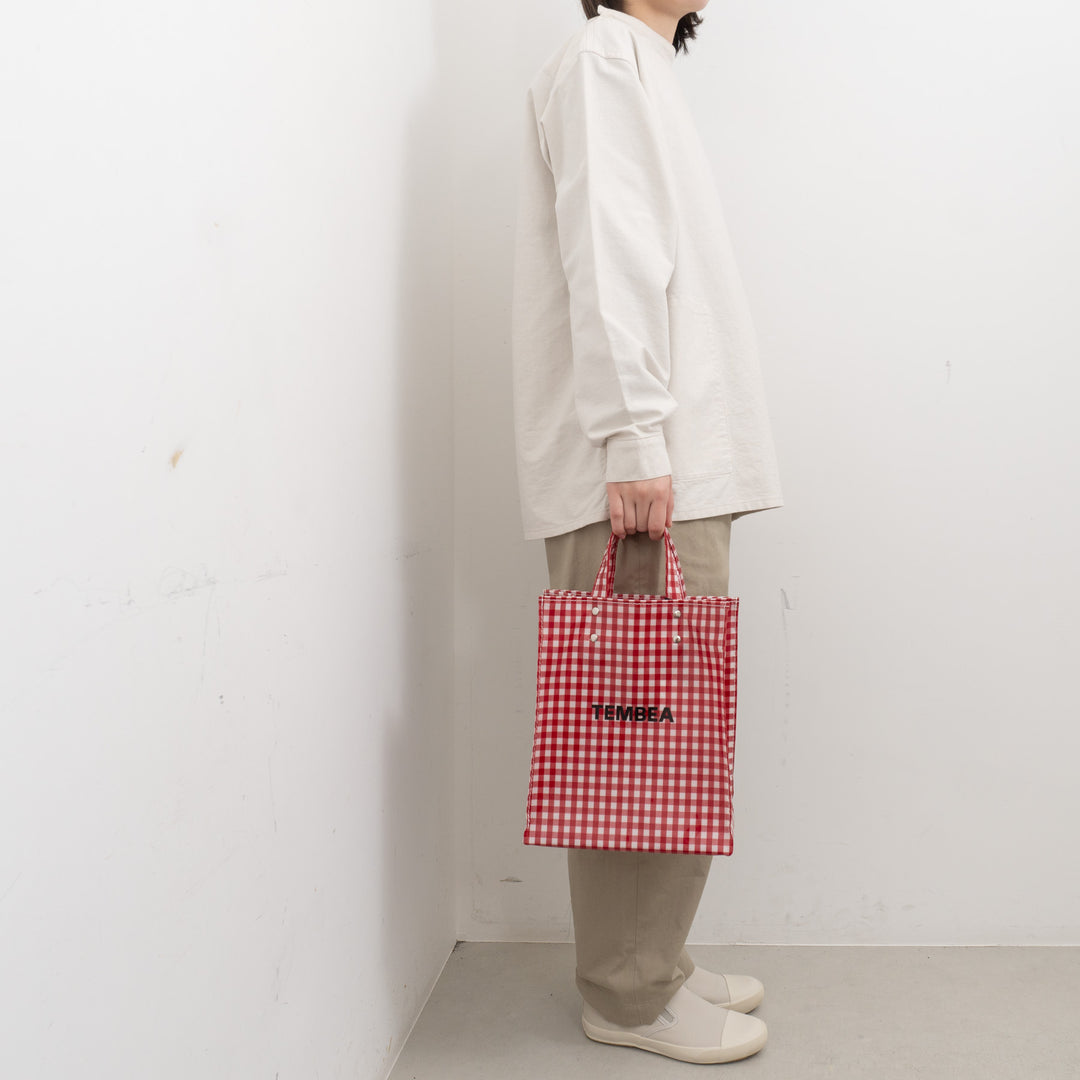 TEMBEA/　PAPER TOTE col.GINGHAM/RED