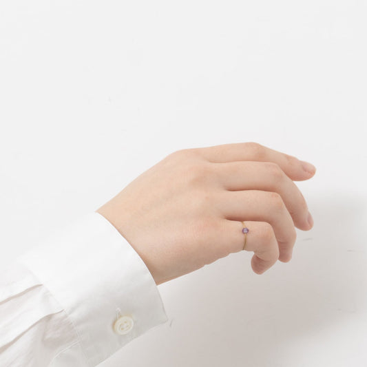 Carla Caruso｜Bead Ring-Amethyst-H