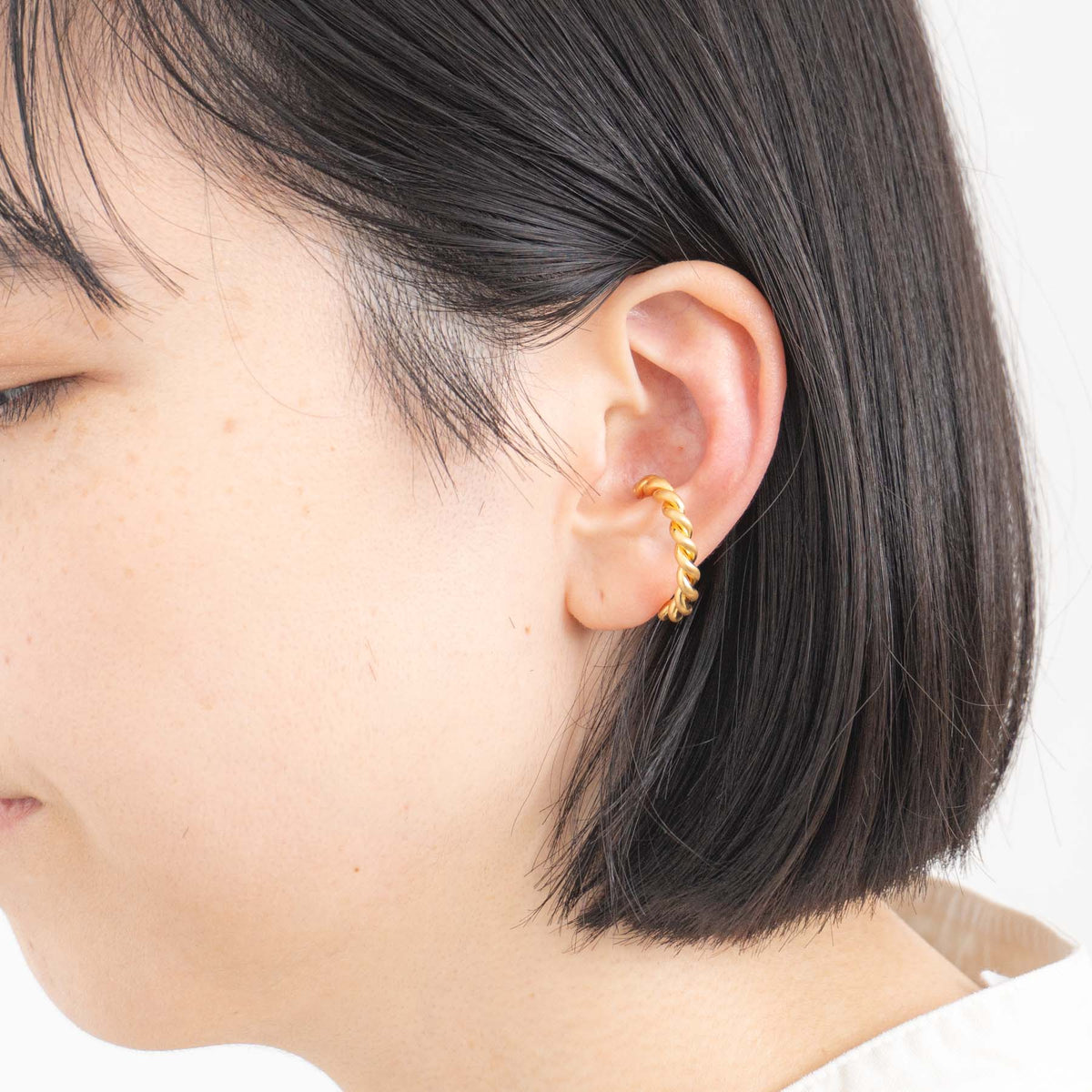 _Fot｜twist form cuff  circle col.gold