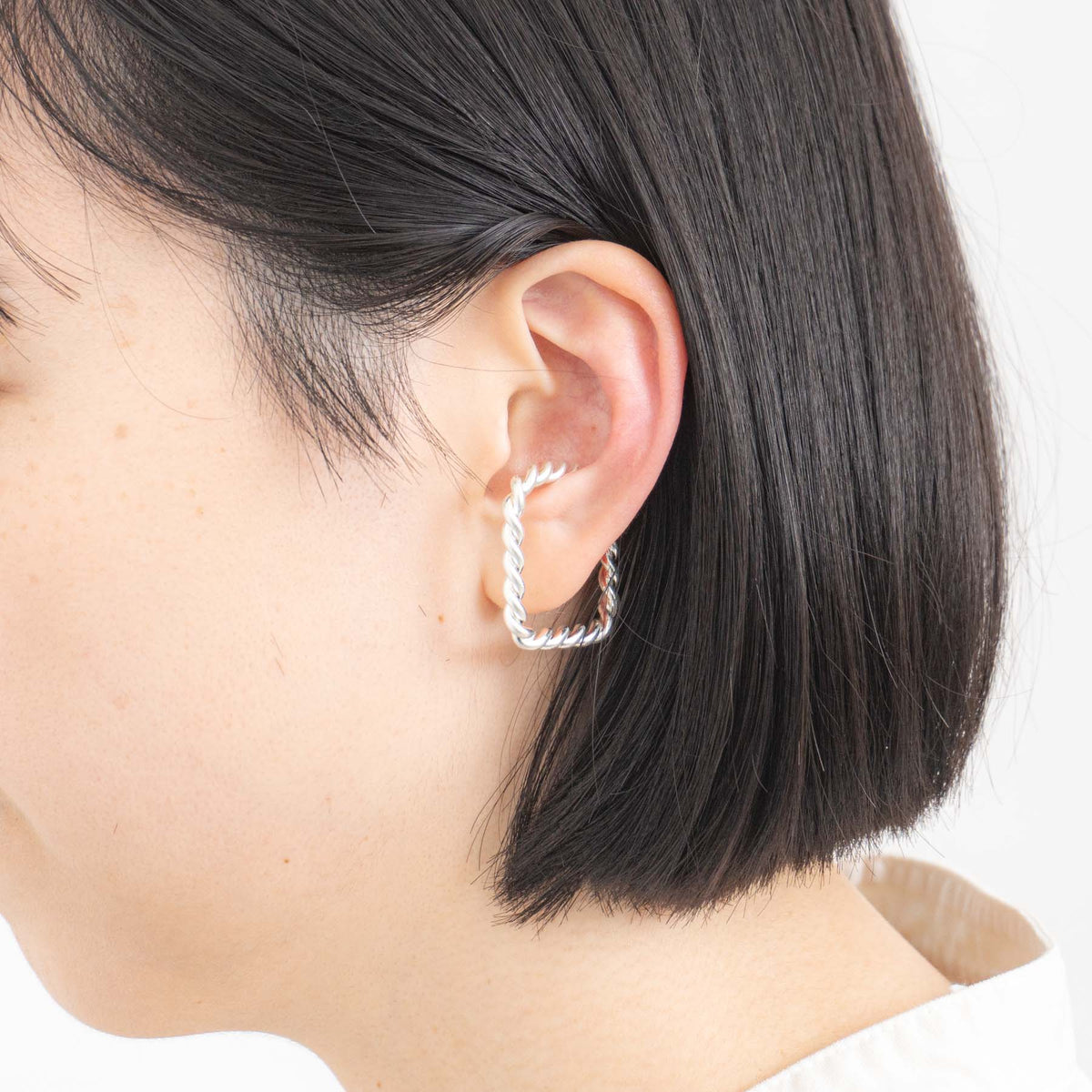 _Fot｜twist form cuff square col.silver