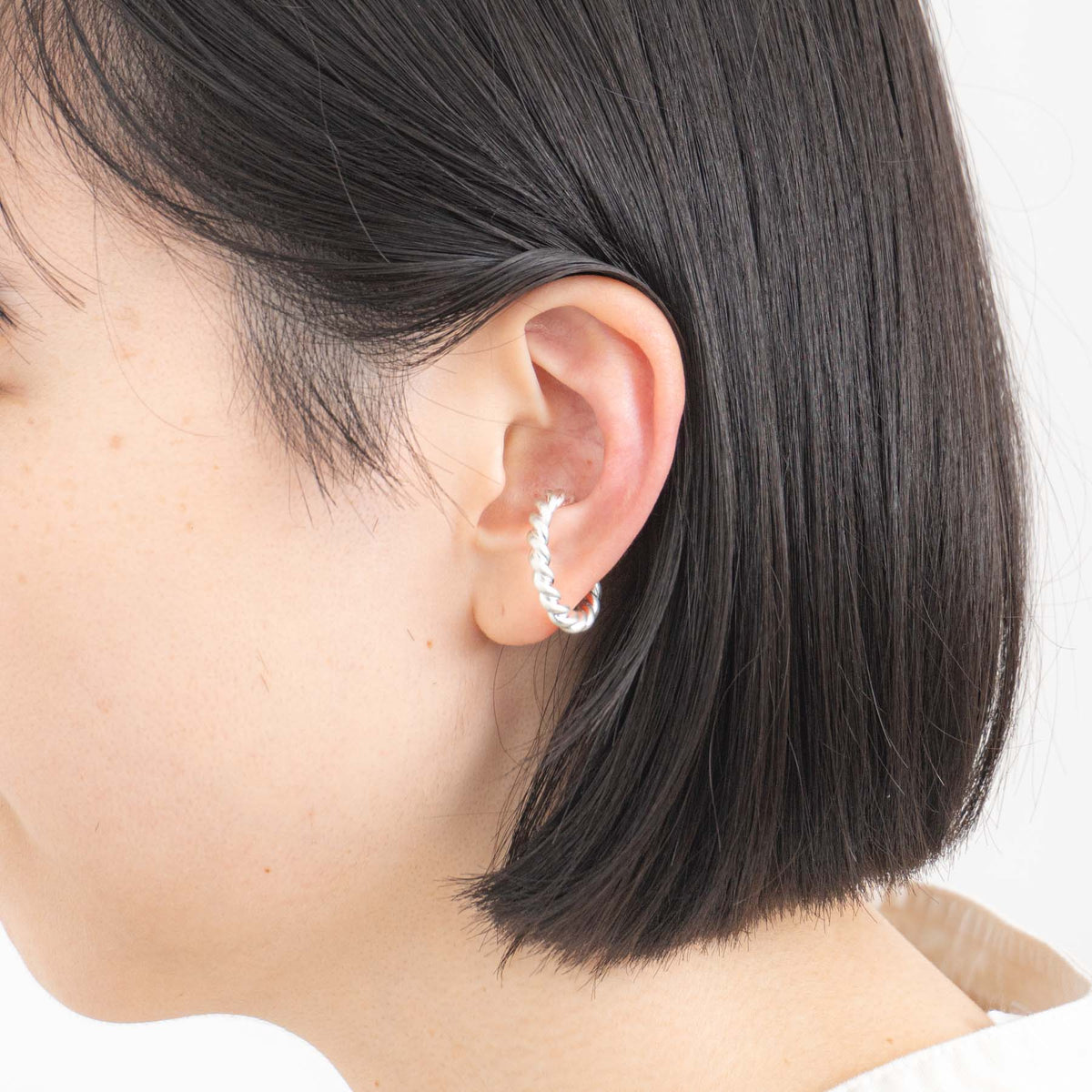 _Fot｜twist form cuff circle col.silver