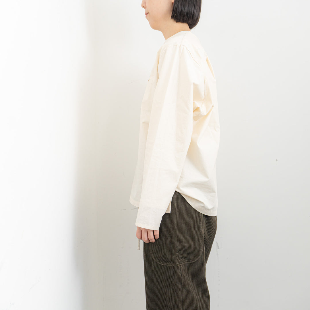 atelier naruse /WOMEN　cotton henry neck shirt na-t02065