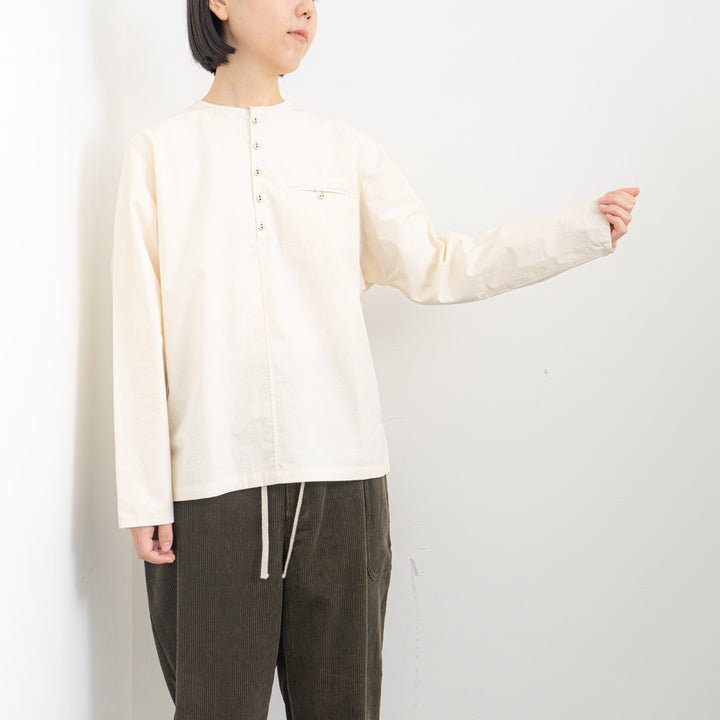 atelier naruse /WOMEN　cotton henry neck shirt na-t02065