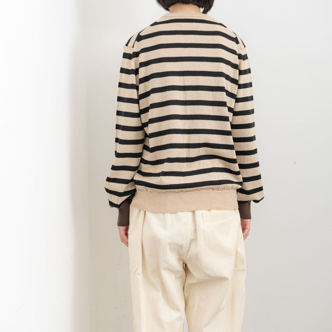 atelier naruse /WOMEN　cotton wool border knit nakt-39