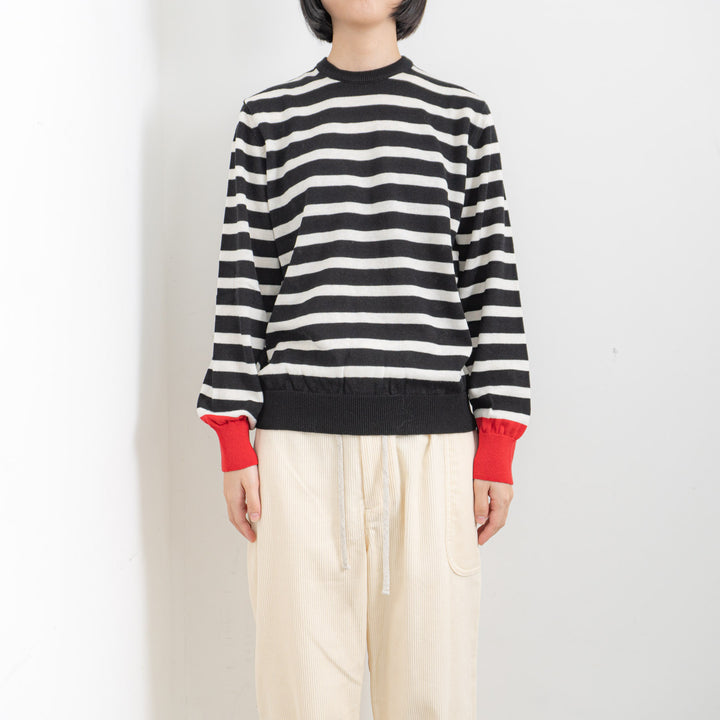 atelier naruse /WOMEN　cotton wool border knit nakt-39