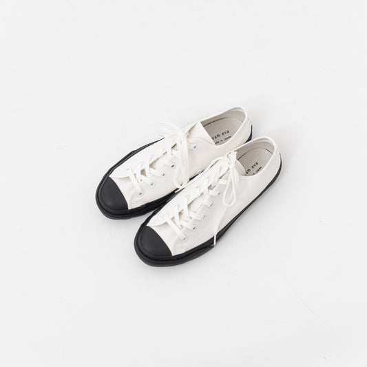 evam eva｜canvas sneaker/ホワイト×ブラック(91)