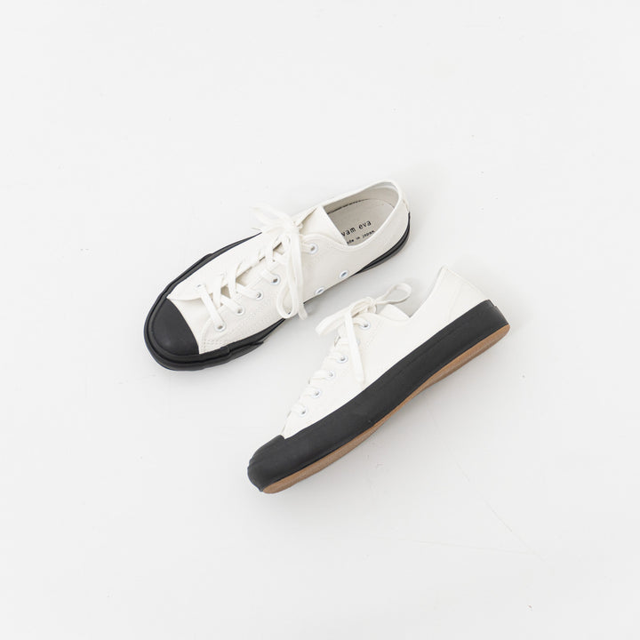evam eva/　canvas sneaker/ホワイト×ブラック(91)