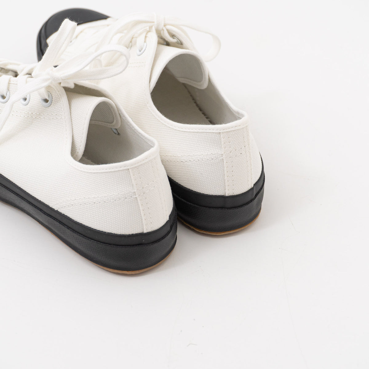 evam eva｜canvas sneaker/ホワイト×ブラック(91)