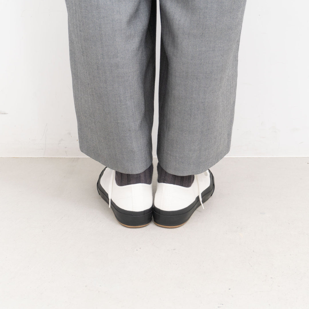 evam eva/　canvas sneaker/ホワイト×ブラック(91)