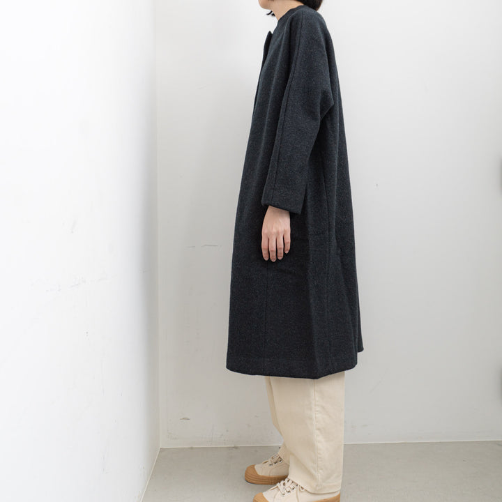 evam eva/　press wool long coat E243K093