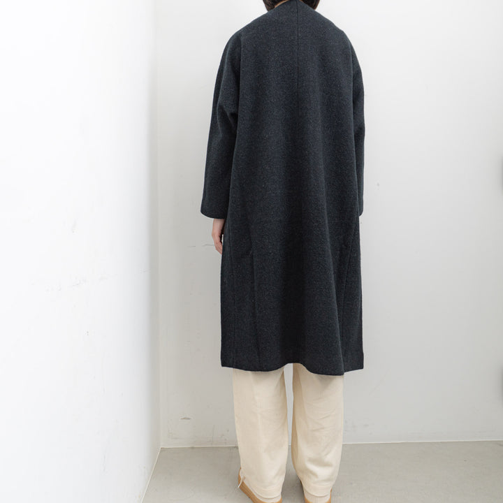 evam eva/　press wool long coat E243K093