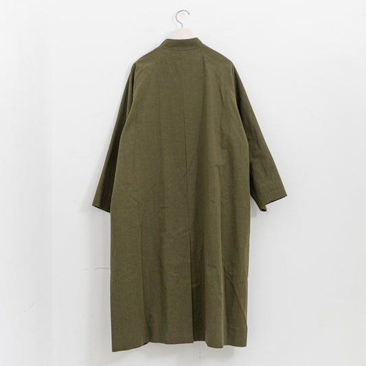 atelier naruse｜WOMEN　cotton hemp stand collar coat na-f04058