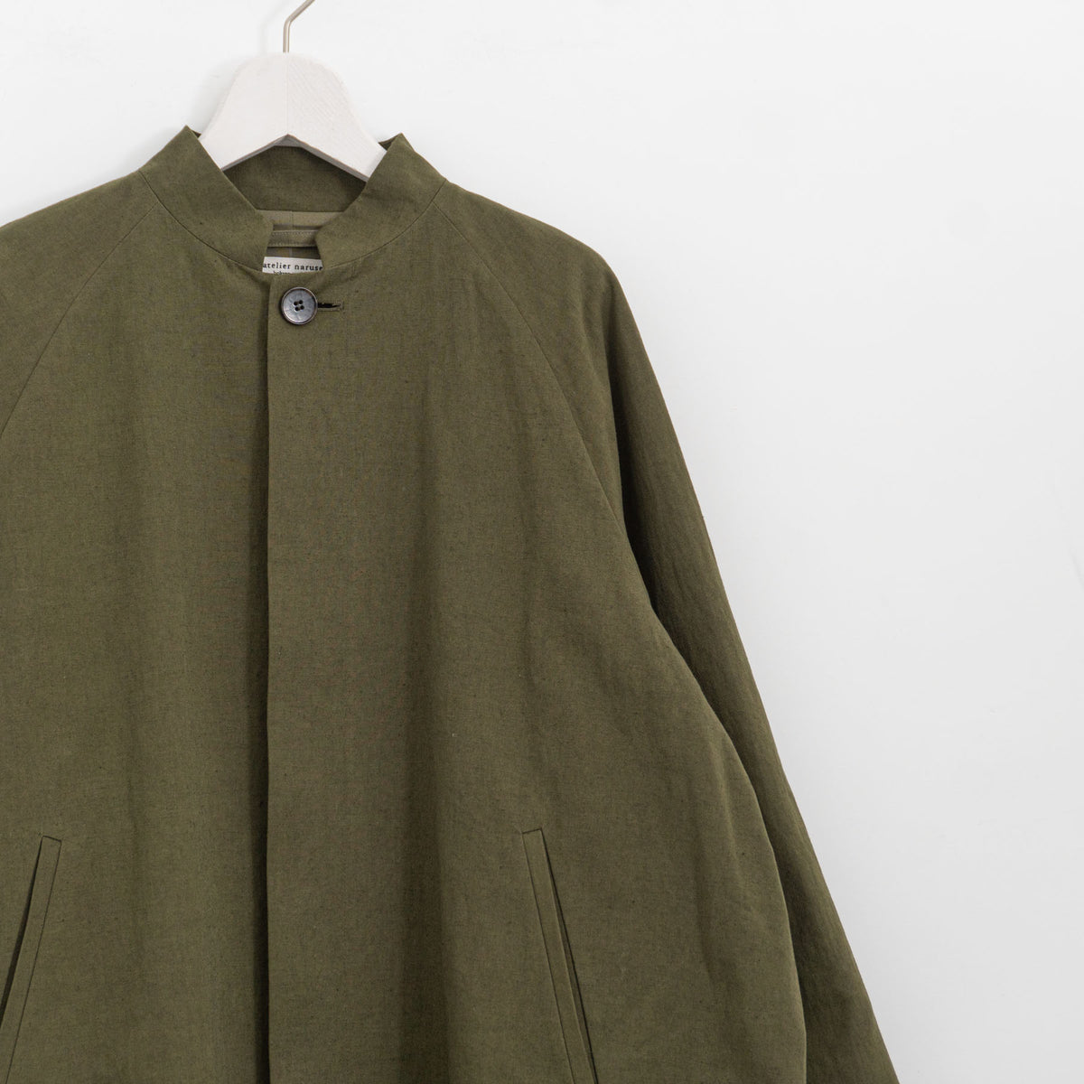 atelier naruse｜WOMEN　cotton hemp stand collar coat na-f04058