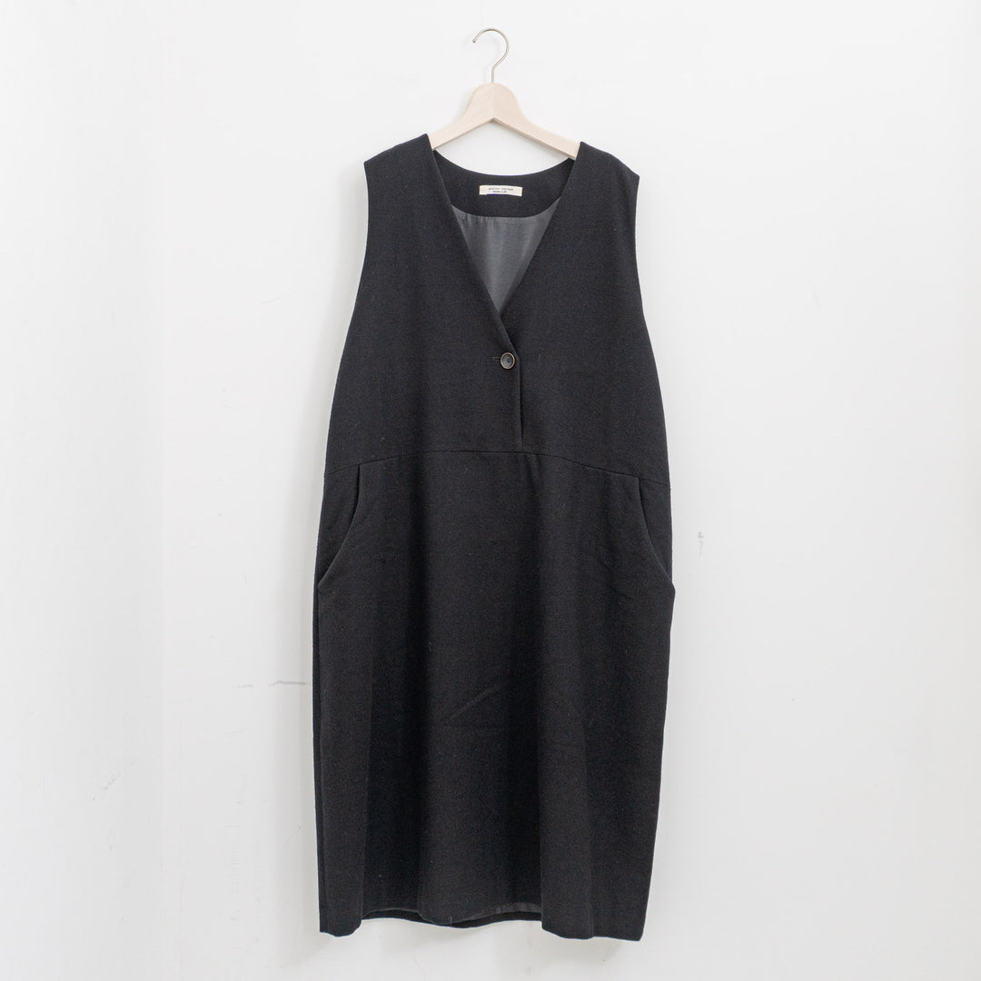 atelier naruse /WOMEN　cotton wool herringbone jumper skirt na-f03098