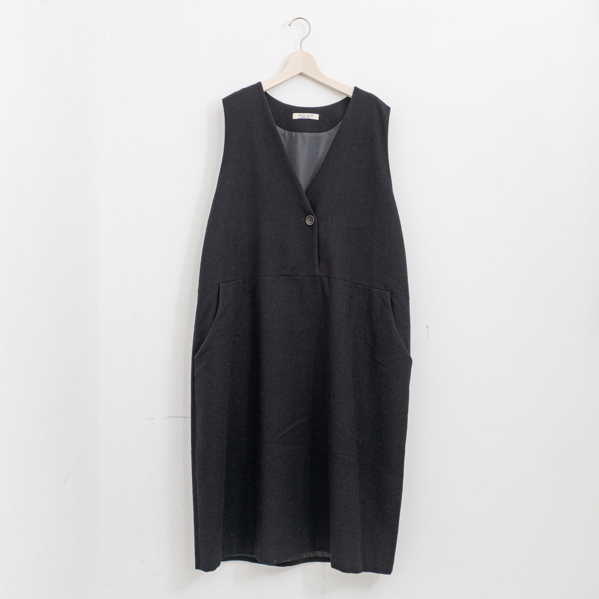 atelier naruse｜WOMEN　cotton wool herringbone jumper skirt na-f03098（black）