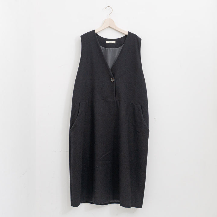 atelier naruse /WOMEN　cotton wool herringbone jumper skirt na-f03098