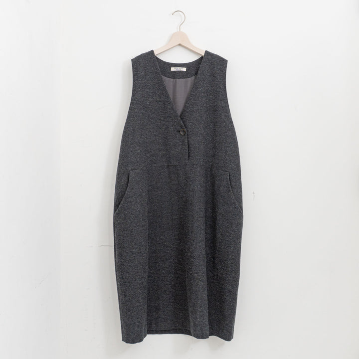 atelier naruse /WOMEN　cotton wool herringbone jumper skirt na-f03098