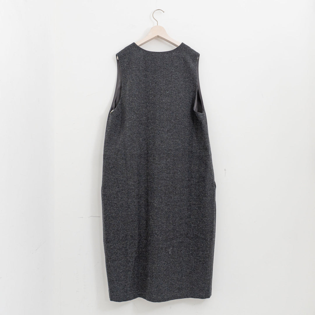 atelier naruse /WOMEN　cotton wool herringbone jumper skirt na-f03098