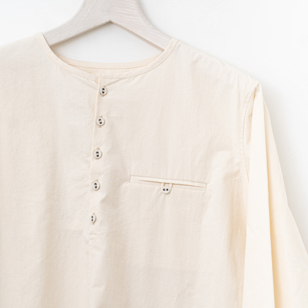 atelier naruse /WOMEN　cotton henry neck shirt na-t02065