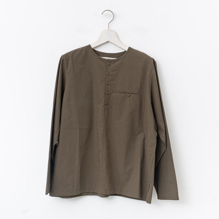 atelier naruse /WOMEN　cotton henry neck shirt na-t02065