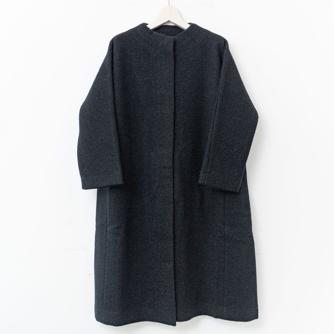 evam eva/　press wool long coat E243K093