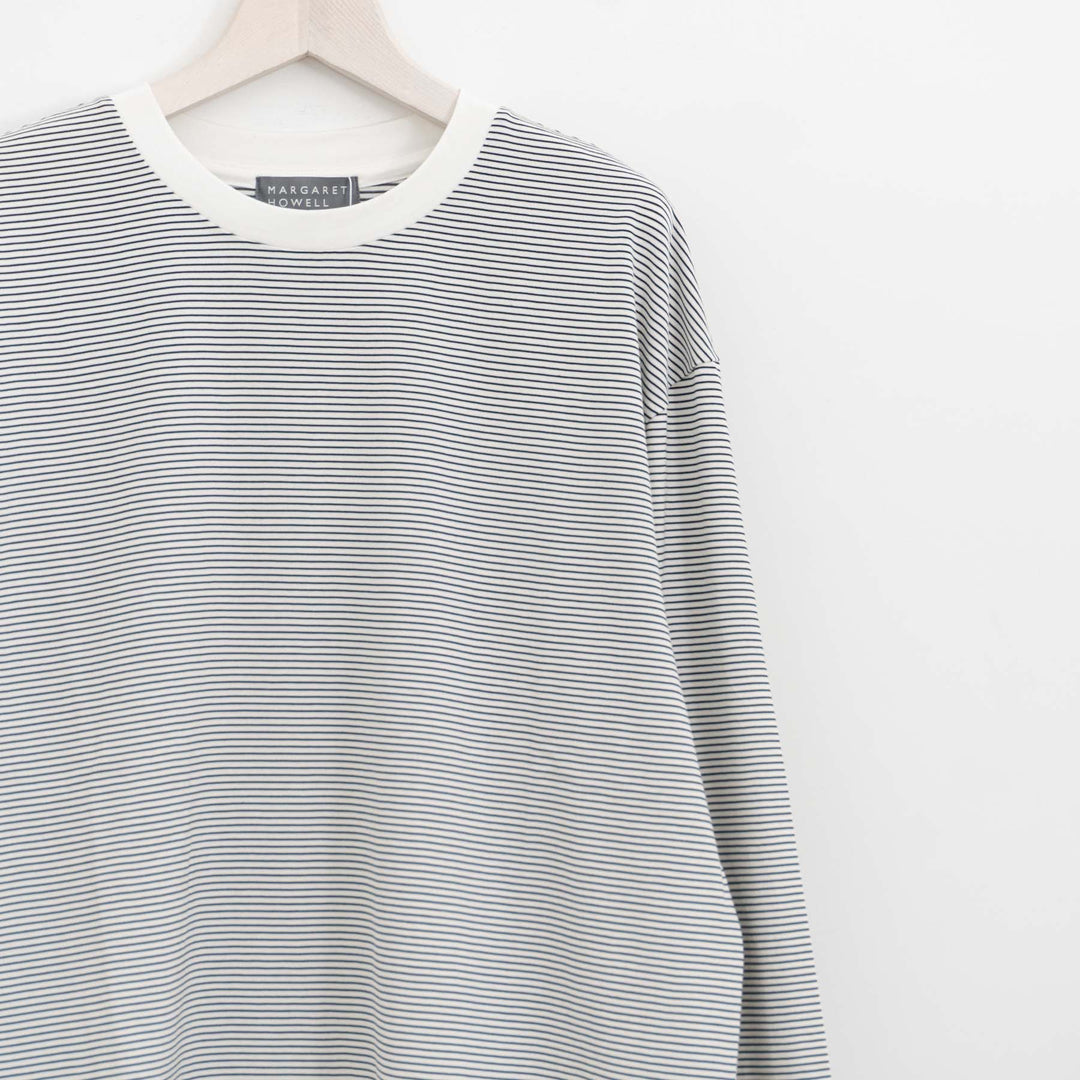 MARGARET HOWELL /MEN　COTTON STRIPE JERSEY TOP　579-6166202